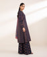 Unstitched Women's Embroidered Lawn Blue Three Piece Suit